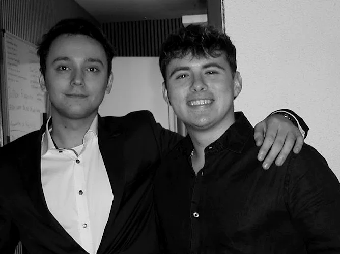 Marc Hauck and Jan Kellermann side by side, black-and-white photo
